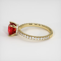 1.42 Ct. Ruby Ring, 18K Yellow Gold 4