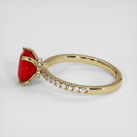 2.03 Ct. Ruby Ring, 18K Yellow Gold 4