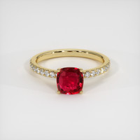 1.21 Ct. Ruby Ring, 18K Yellow Gold 1