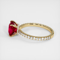 2.02 Ct. Ruby Ring, 18K Yellow Gold 4