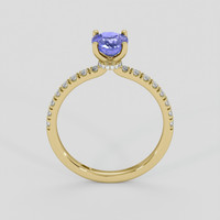1.50 Ct. Purplish Blue Sapphire Ring, 18K Yellow Gold 3