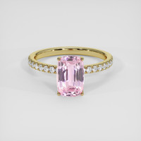2.16 Ct. Pink Sapphire Ring, 18K Yellow Gold 1