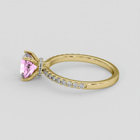 1.41 Ct. Pink Sapphire Ring, 18K Yellow Gold 4