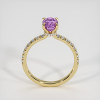 1.41 Ct. Pinkish Purple Sapphire Ring, 18K Yellow Gold 3