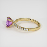 1.41 Ct. Pinkish Purple Sapphire Ring, 18K Yellow Gold 4