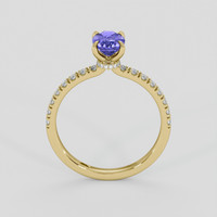 1.39 Ct. Purplish Blue Sapphire Ring, 18K Yellow Gold 3