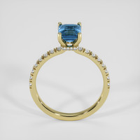 1.56 Ct. Greenish Blue Sapphire Ring, 18K Yellow Gold 3