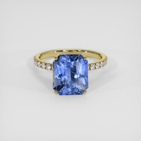 5.44 Ct. Blue Sapphire Ring, 18K Yellow Gold 1
