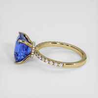5.44 Ct. Blue Sapphire Ring, 18K Yellow Gold 4