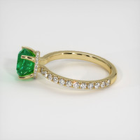 1.41 Ct. Emerald Ring, 18K Yellow Gold 4