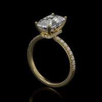 3.57 Ct. Sapphire Ring, 18K Yellow Gold 2