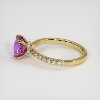 1.51 Ct. Purple Sapphire Ring, 18K Yellow Gold 4