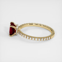 1.03 Ct. Ruby Ring, 18K Yellow Gold 4