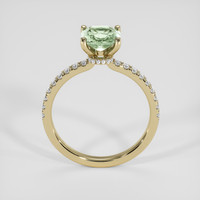 1.27 Ct. Yellowish Green Sapphire Ring, 18K Yellow Gold 3