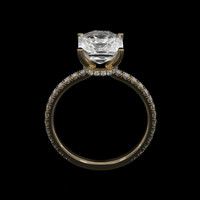 3.99 Ct. Sapphire Ring, 18K Yellow Gold 3