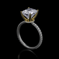 3.18 Ct. Gemstone Ring, 14K Yellow & White 2