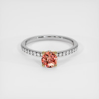 1.07 Ct. Padparadscha Sapphire Ring, 14K Yellow & White 1