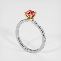 1.07 Ct. Padparadscha Sapphire Ring, 14K Yellow & White 2