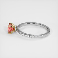 1.07 Ct. Padparadscha Sapphire Ring, 14K Yellow & White 4