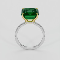 6.60 Ct. Emerald Ring, 18K Yellow & White 3