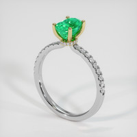 1.16 Ct. Emerald Ring, 18K Yellow & White 2