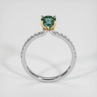 1.11 Ct. Greyish Blue Sapphire Ring, 18K Yellow & White 3
