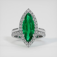 3.07 Ct. Emerald Ring, Platinum 950 1