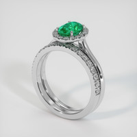 1.22 Ct. Emerald Ring, Platinum 950 2
