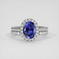 3.12 Ct. Blue Sapphire Ring, Platinum 950 1