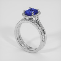 3.12 Ct. Blue Sapphire Ring, Platinum 950 2