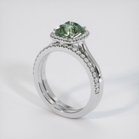 2.06 Ct. Bi Color Sapphire Ring, Platinum 950 2