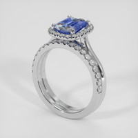 2.18 Ct. Bi Color Sapphire Ring, Platinum 950 2