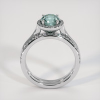 1.53 Ct. Bluish Green Sapphire Ring, Platinum 950 3