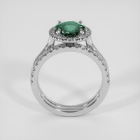 2.05 Ct. Bluish Green Sapphire Ring, Platinum 950 3