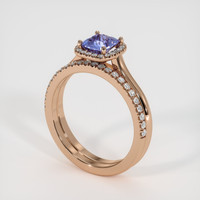 1.20 Ct. Sapphire Ring, 14K Rose Gold 2