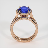 3.54 Ct. Blue Sapphire Ring, 14K Rose Gold 3