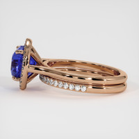 3.54 Ct. Blue Sapphire Ring, 14K Rose Gold 4