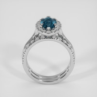 1.25 Ct. Greenish Blue Sapphire Ring, Silver 3