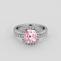 2.55 Ct. Pink Sapphire Ring, 10K White Gold 1