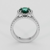 2.05 Ct. Bluish Green Sapphire Ring, 10K White Gold 3
