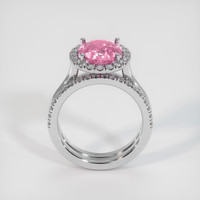 2.80 Ct. Pink Sapphire Ring, 14K White Gold 3