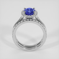 3.12 Ct. Blue Sapphire Ring, 14K White Gold 3