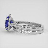 3.12 Ct. Blue Sapphire Ring, 14K White Gold 4
