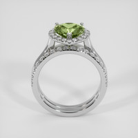 2.11 Ct. Green Sapphire Ring, 14K White Gold 3