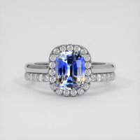 2.18 Ct. Bi Color Sapphire Ring, 14K White Gold 1