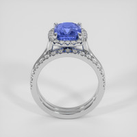 3.03 Ct. Blue Sapphire Ring, 14K White Gold 3
