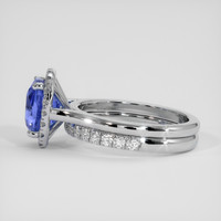 3.03 Ct. Blue Sapphire Ring, 14K White Gold 4