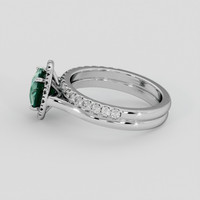 2.05 Ct. Bluish Green Sapphire Ring, 14K White Gold 4