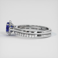 0.98 Ct. Blue Sapphire Ring, 18K White Gold 4