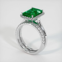4.15 Ct. Emerald Ring, 18K White Gold 2